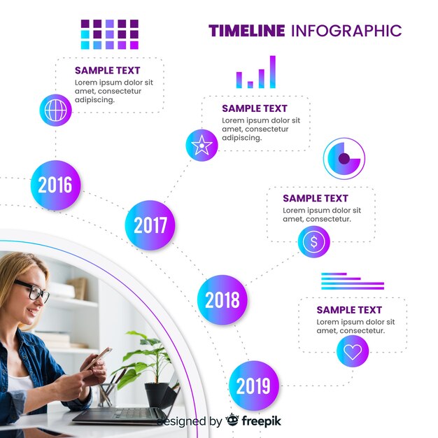 Modèle D'infographie Avec Le Concept De Calendrier