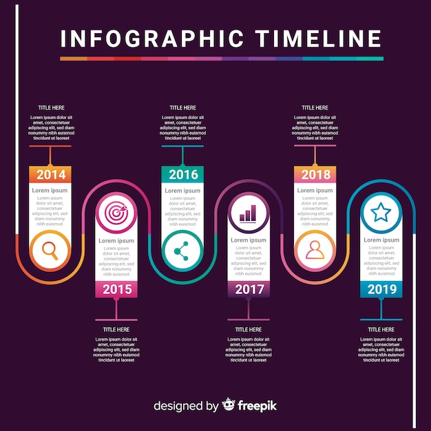 Vecteur gratuit modèle d'infographie avec le concept de calendrier