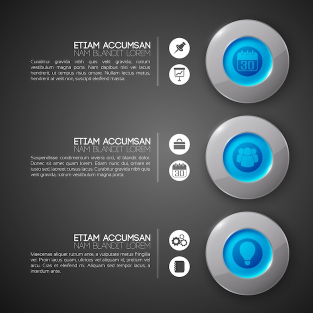 Modèle D'infographie D'interface Web D'entreprise