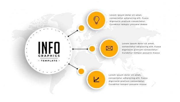 Modèle D'infographie Moderne En Trois étapes