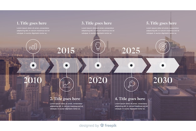 Vecteur gratuit modèle d'infographie pour les entreprises avec photo