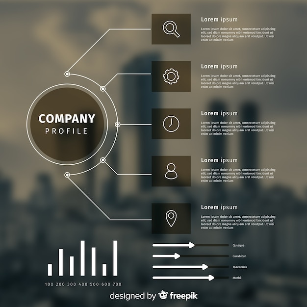 Modèle d'infographie pour les entreprises avec photo