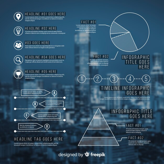 Modèle d'infographie pour les entreprises avec photo