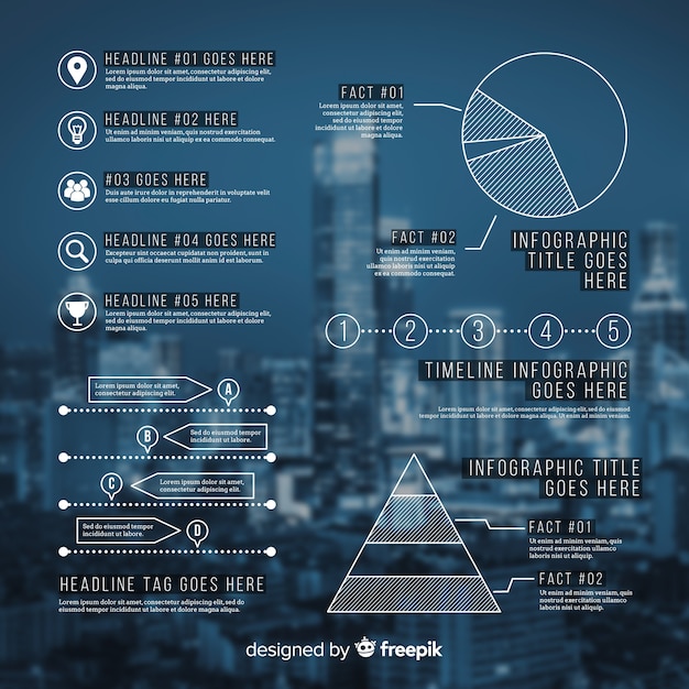 Modèle d'infographie pour les entreprises avec photo