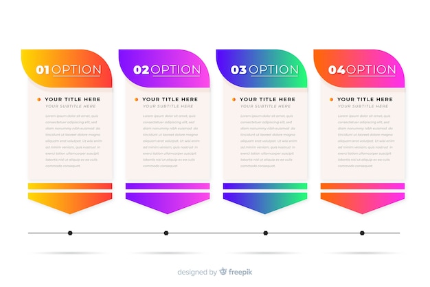 Modèle D'infographie En Style Dégradé