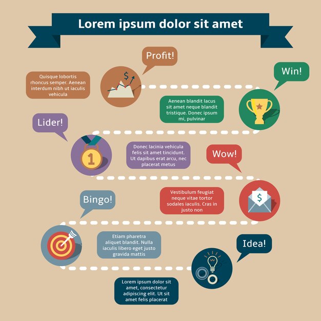 Modèle d&#39;infographie de succès