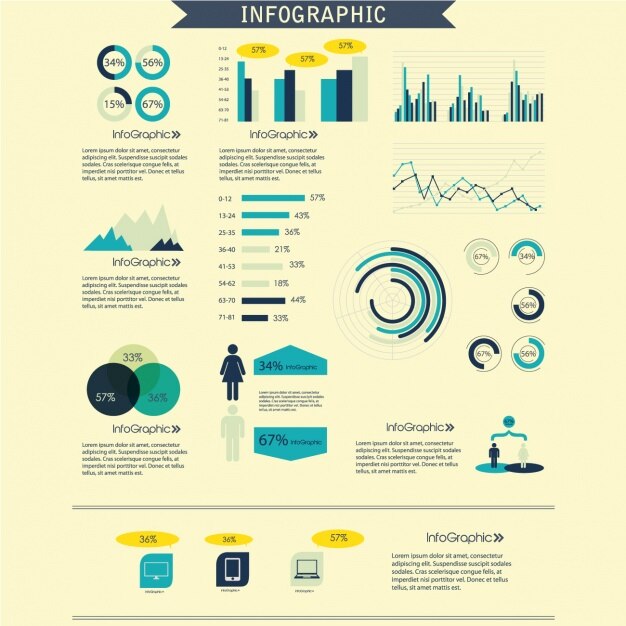 Modèle infographique d'affaires