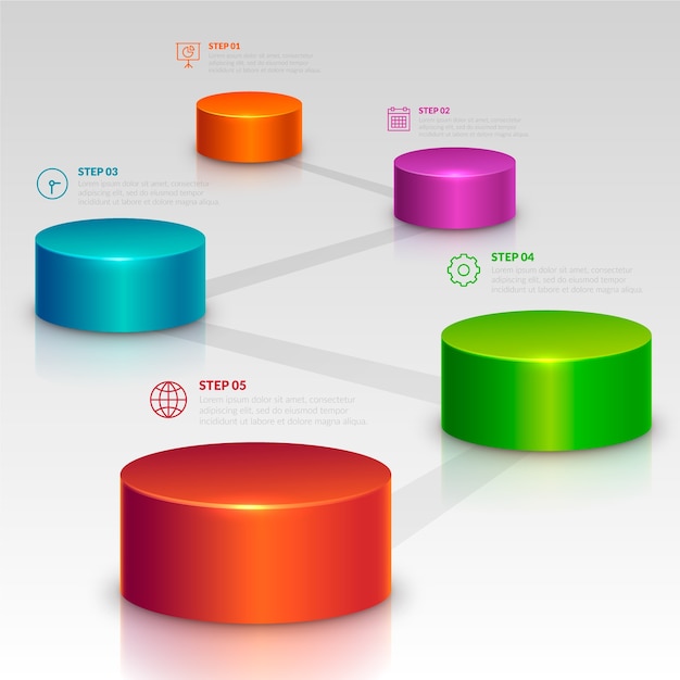 Modèle Infographique De Chronologie Dégradé