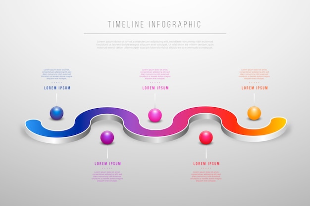 Modèle Infographique De Chronologie Marketing