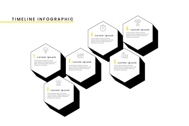 Vecteur gratuit modèle infographique de chronologie