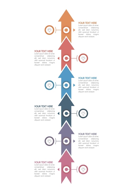 Vecteur gratuit modèle infographique de chronologie