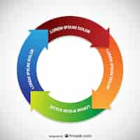 Vecteur gratuit modèle infographique circulaire