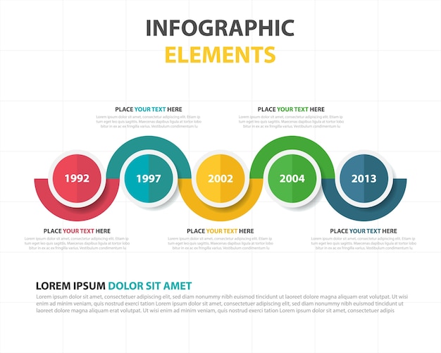 Vecteur gratuit modèle infographique commercial coloré abstrait