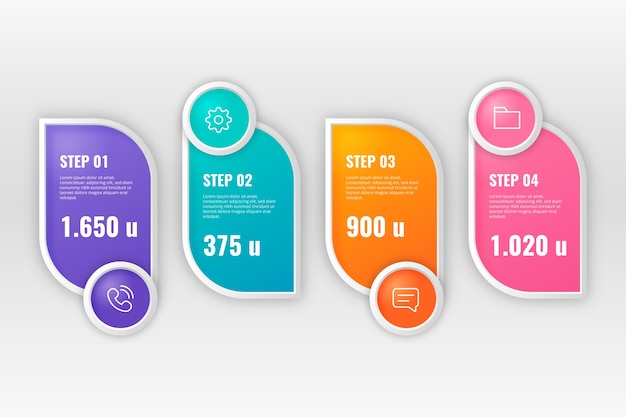 Modèle Infographique D'étapes