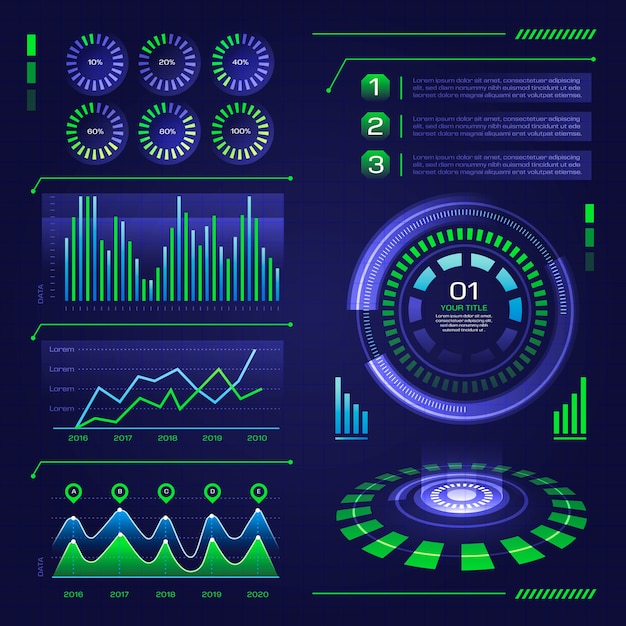 Modèle Infographique Futuriste