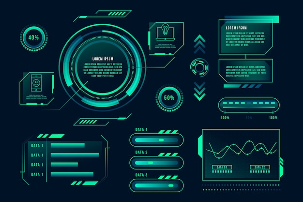 Vecteur gratuit modèle infographique innovant