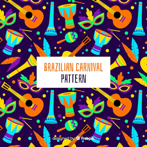 Modèle d&#39;instruments de carnaval brésilien