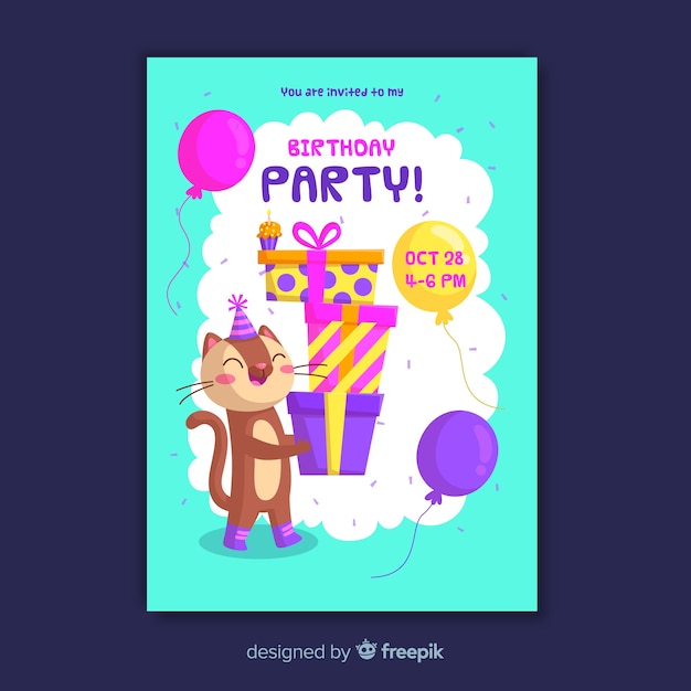 Modèle D'invitation D'anniversaire Pour Enfants