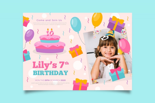 Modèle D'invitation D'anniversaire Pour Enfants