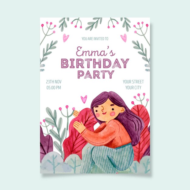Modèle d'invitation d'anniversaire