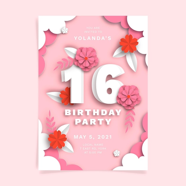 Modèle D'invitation D'anniversaire