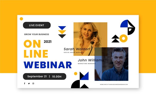 Modèle d'invitation de bannière de webinaire