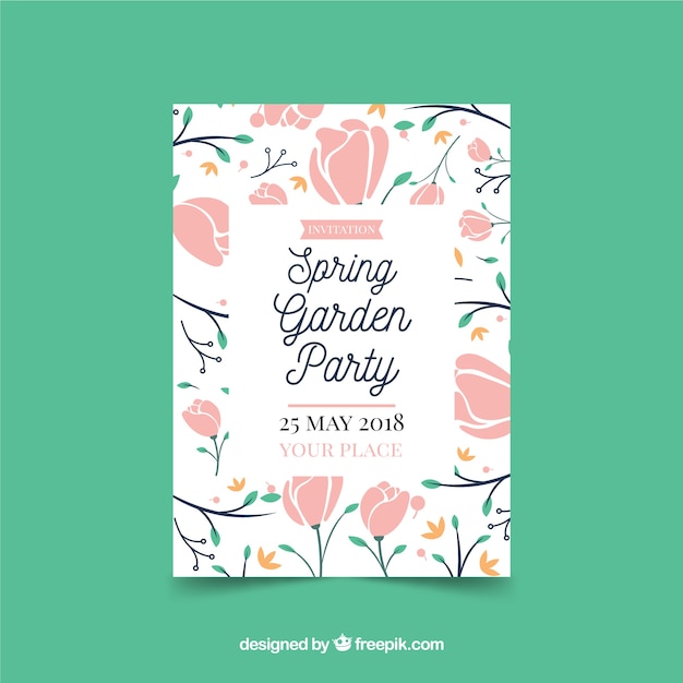 Modèle D'invitation De Fête De Jardin Mignon