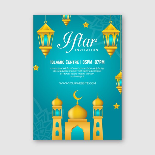Un modèle d'invitation à l'iftar réaliste