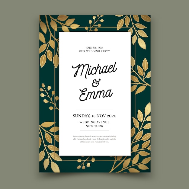 Modèle D'invitation De Mariage De Luxe