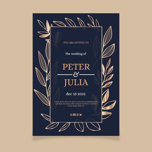 Modèle D'invitation De Mariage De Luxe