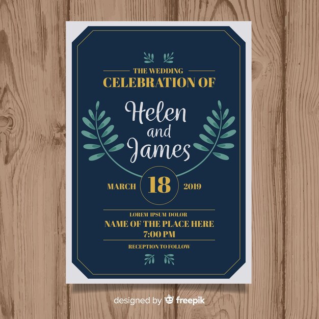 Modèle D'invitation De Mariage