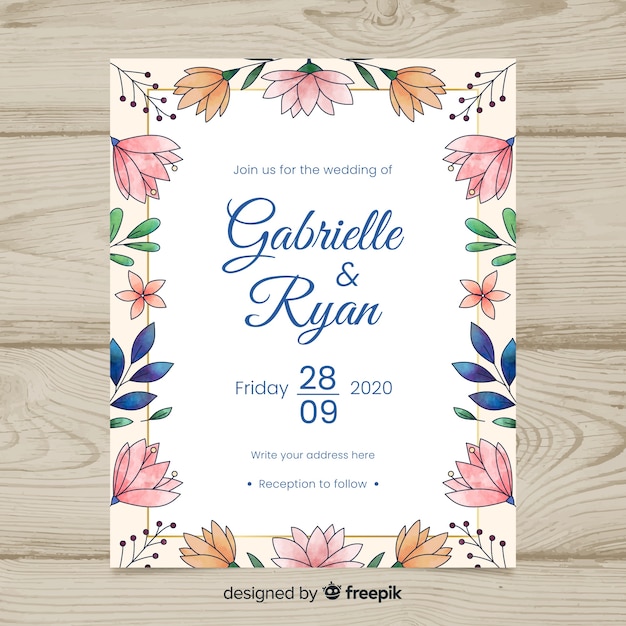 Modèle D'invitation De Mariage