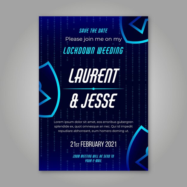 Modèle d'invitation de mariage