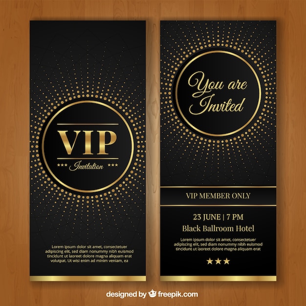 Modèle D'invitation Vip