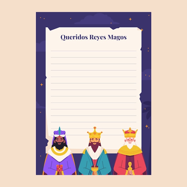 Le Modèle De Lettre De Flat Reyes Magos