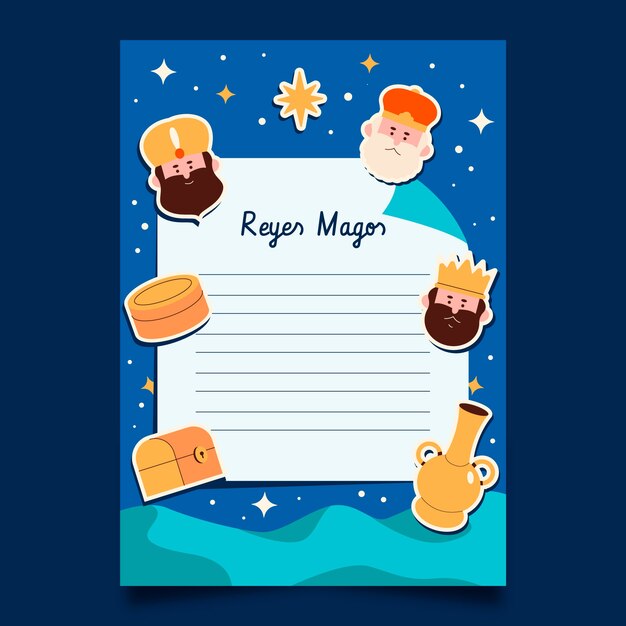 modèle de lettre plate pour reyes magos