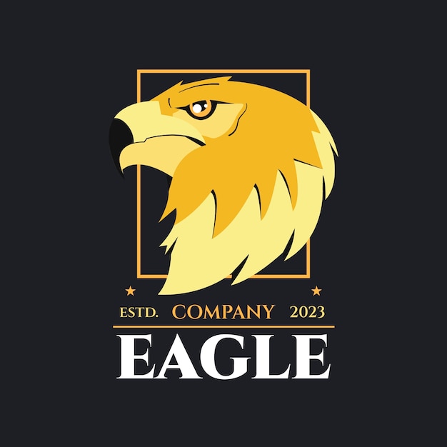 Vecteur gratuit modèle de logo aigle doré dessiné à la main