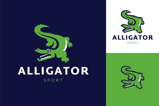 Modèle de logo alligator