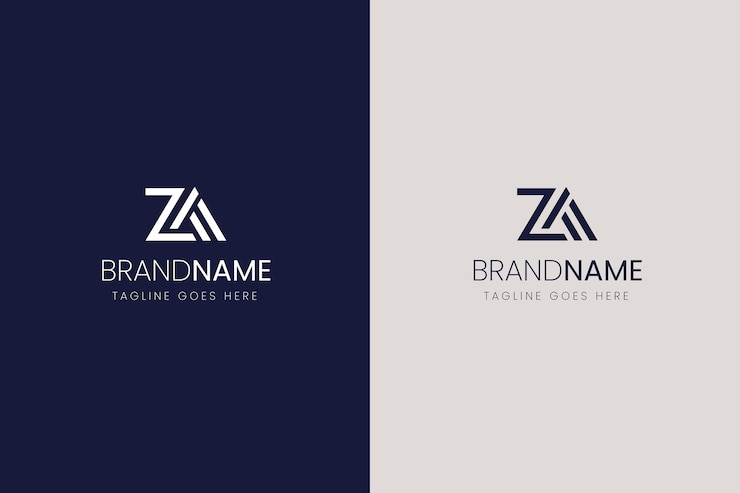Vecteur gratuit modèle de logo az professionnel créatif