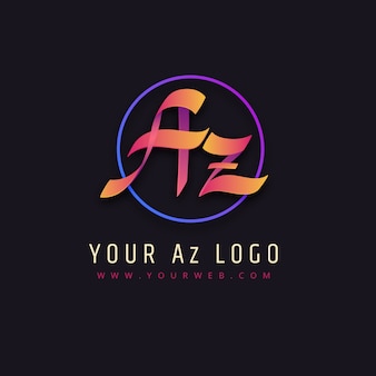 Modèle de logo az professionnel créatif