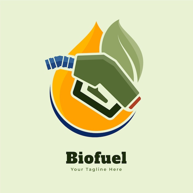 Modèle de logo de biocarburant dégradé