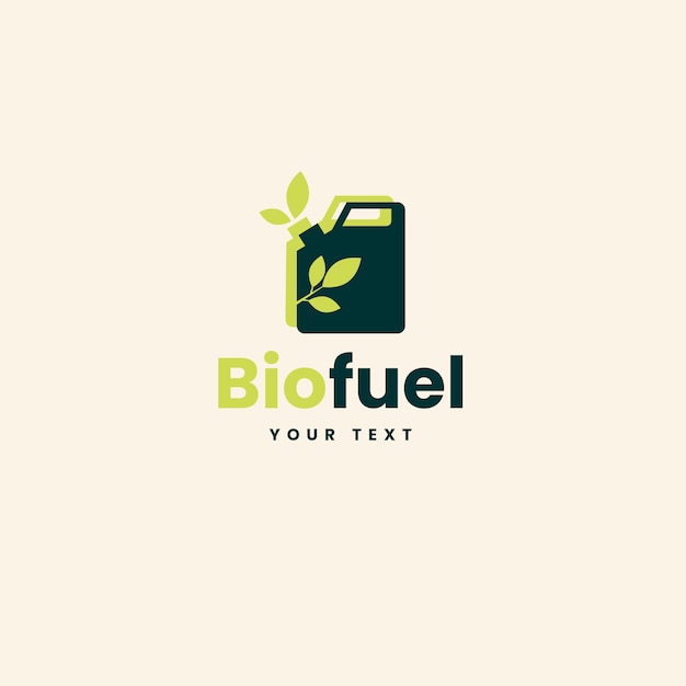 Vecteur gratuit modèle de logo de biocarburant dégradé