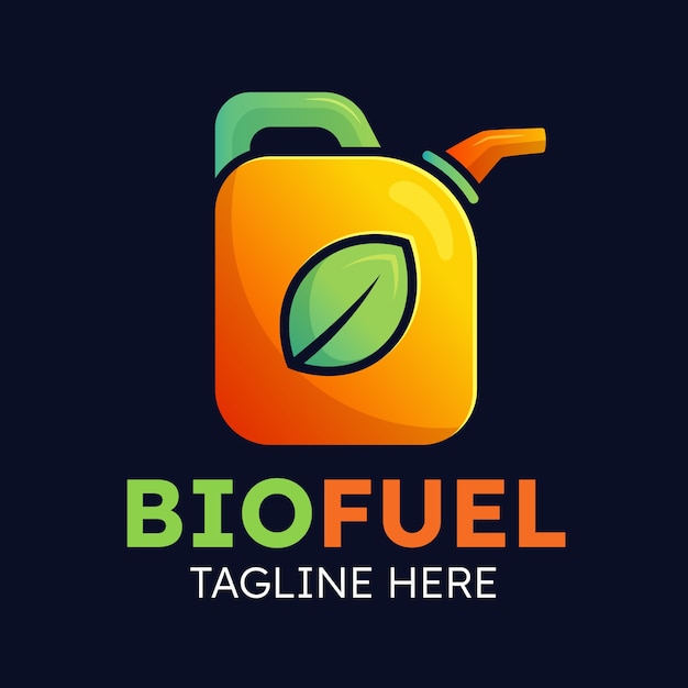 Vecteur gratuit modèle de logo de biocarburant dégradé