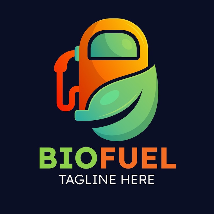 Vecteur gratuit modèle de logo de biocarburant dégradé