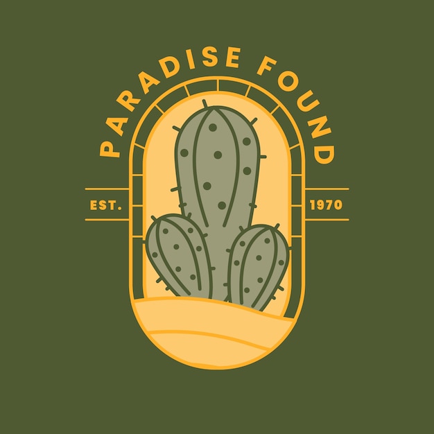 Modèle De Logo De Cactus