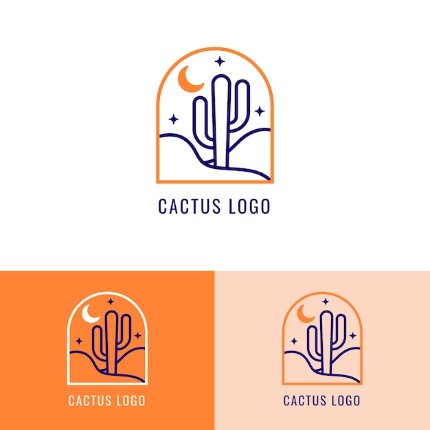 Modèle De Logo De Cactus