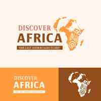 Vecteur gratuit modèle de logo de carte afrique