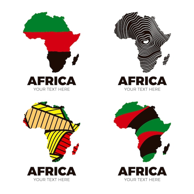 Vecteur gratuit modèle de logo de carte afrique