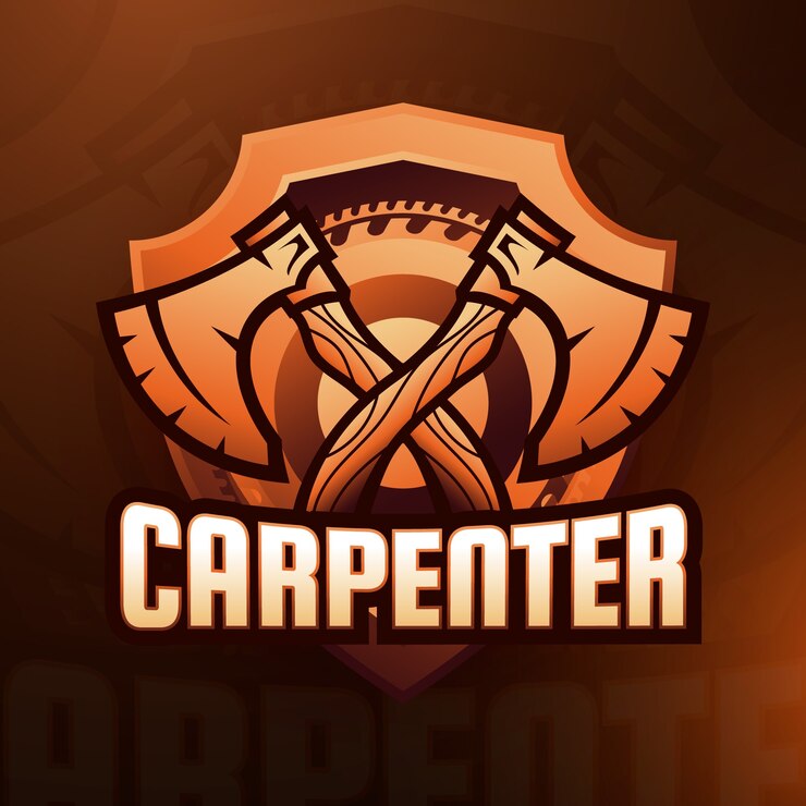 Vecteur gratuit modèle de logo de charpentier dégradé