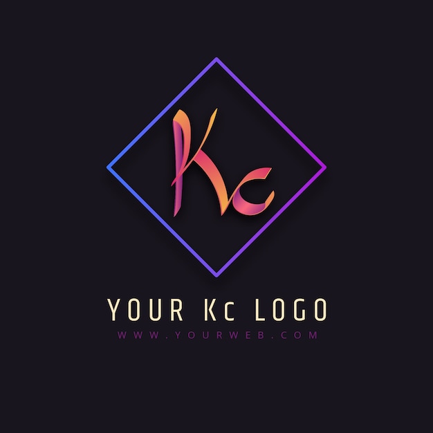 Modèle de logo ck professionnel créatif